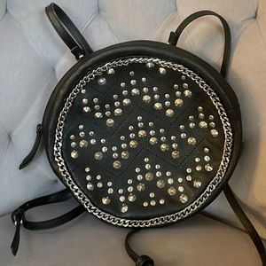 $129 msrp NWOT Zara leather studded festival backpack limited edition rare